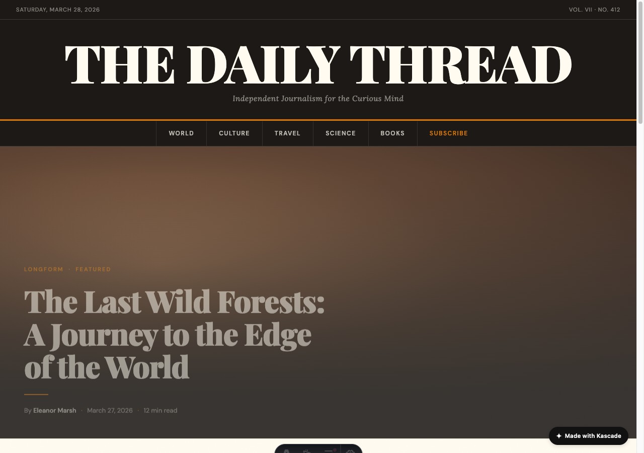 Newsbook theme preview